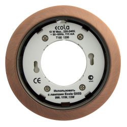 Светильник GX53 H4 220V 38*106 черненая медь  ECOLA