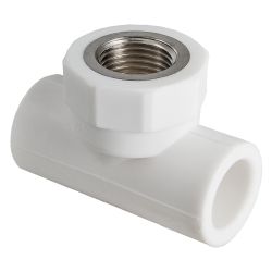 Тройник   20 - 1/2" ВР PPR белый  VALTEC