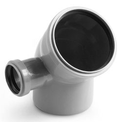 Отвод 110х50/45* правый  ПЛАСТФИТИНГ