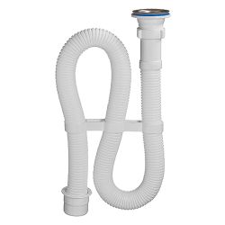 Сифон гофр. 40х40/50  ОРИО нерж. 1500мм