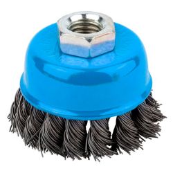 Щетка чашечная крученая для УШМ 125мм (пров. 0,5мм) гайка М14  MOS