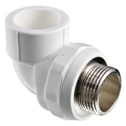 Уголок   20 -  1/2" НР PPR белый  VALTEC