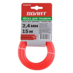 Леска для триммера 2,4мм, 15м (звезда)  ВОЛАТ
