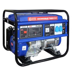 Электрогенератор ГБ-5500 ДИОЛД (5,5кВт, бак 25л, вес 74кг, 4-х тактный, 340г/кВтч)
