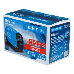 Аппарат сварочный инвертор  SOLARIS MMA-160 (напр.160-240 В,160А, 4,5 кВт, элек.1,6-4,0мм)