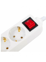 Удлинитель 5 местный  5 метров с выкл  16А, с/з (ПВС 3х1)  GENERAL