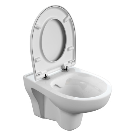 Унитаз подвесной белый NATURE безободковый, дюропласт 365х360х545  CERSANIT