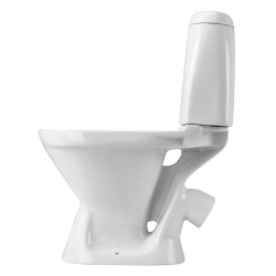 Унитаз белый РИМИНИ компакт, дюропласт 580х340х730  SANTEK