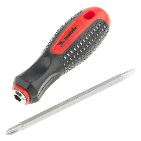 Отвертка 2 в 1 с двухсторон. стержнем PH 2/SL 6 -  3-х комп. ручка  MATRIX Fusion