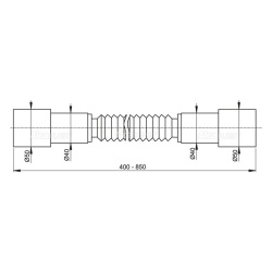 Гофра для сифона 50/40х40/50  ALCAPLAST