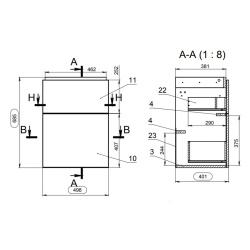 Тумба для ванной SMART   50 (496х685х401)  CERSANIT