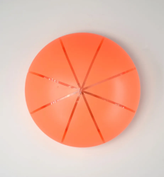 Светильник бытовой 1204 "Арбуз" оранжевый D220 2*E27