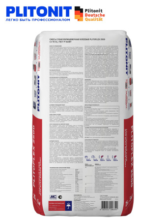 Клей плиточный 25,0кг  PLITONIT PLITOFLEX 2500 эластичный,  C2 TE S1