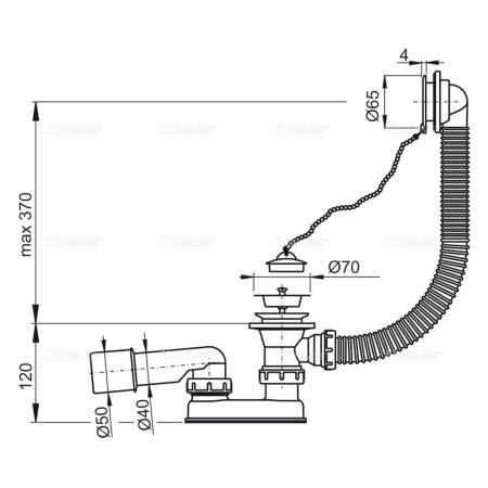 Обвязка для ванны  ALCAPLAST пластик