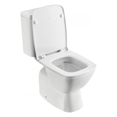 Унитаз белый НЕО компакт, безободковый, сиденье дюропласт, микролифт 650х370х780  SANTEK