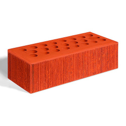 Кирпич керам лицевой евро пустот 250х85х65  КЕРМА Красный Бархат