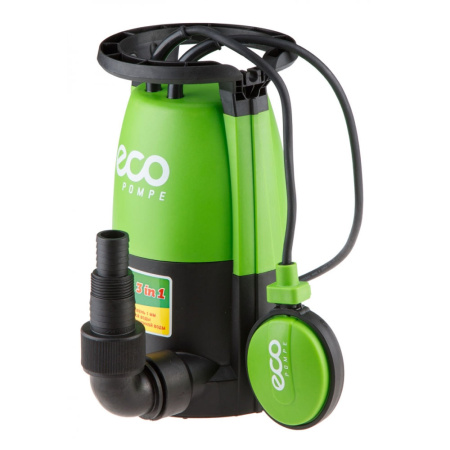 Насос дренажный DP-916 3-в-1 (292л.м., глубина 7м, напор 8.5м, д.ч.30мм, 900Вт) ECO