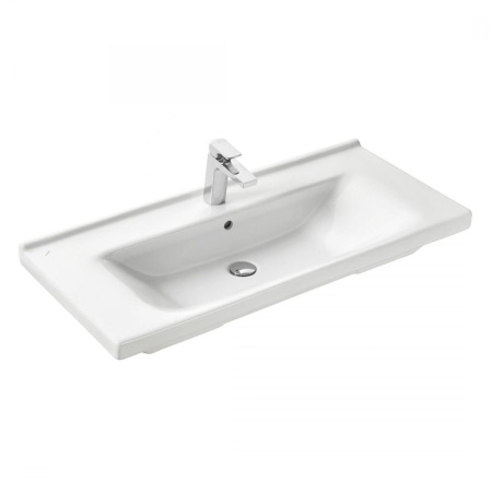 Умывальник мебельный белый МИРАНДА 100 c отв. 1000х195х460  SANTEK