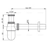 Сифон 32  ALCAPLAST нерж. с трубой 32х32
