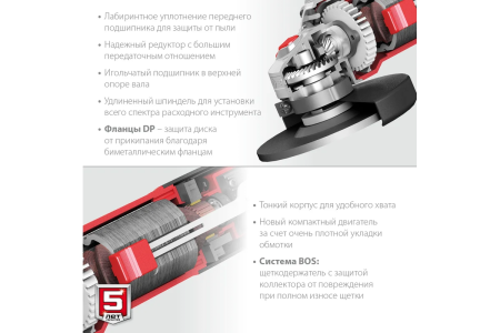 Углошлиф. маш. ЗУБР УШМ-125-1005 (1000Вт,125мм)  