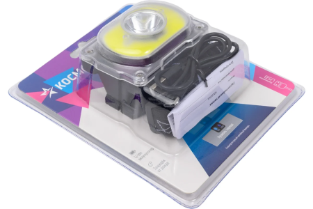 Фонарь налобный  акк литиевый 3 Вт+5Вт, IP54  КОСМОС 