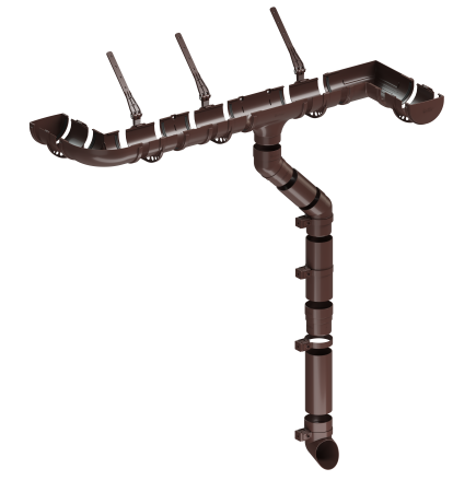 Соединитель желобов D120мм  DOCKE STANDARD темно-коричневый