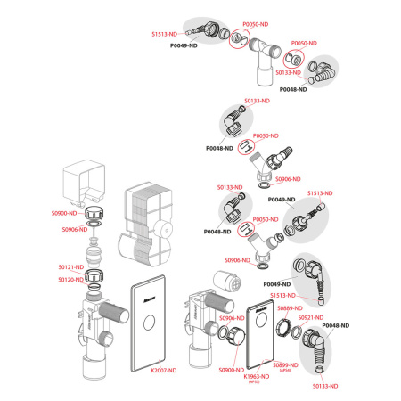 Сифон для стиральной машины под штукатурку 32 белый  ALCAPLAST