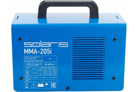 Аппарат сварочный инвертор  SOLARIS MMA-200I (напр.160-240 В,200А, 3,6 кВт, элек.1,6-4,0мм)