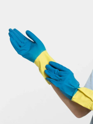 Перчатки латексные  Komfi, БИКОЛОР, M