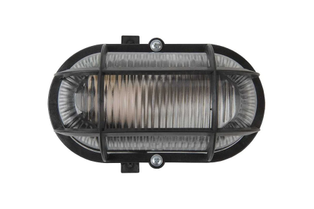 Светильник ПСХ 60 пластик основание, черный с решеткой  ЕВРО