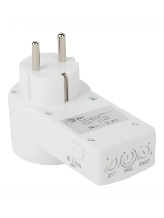 Датчик движения  розеточный ДДР-01, 1200Вт, 9м  ЭРА