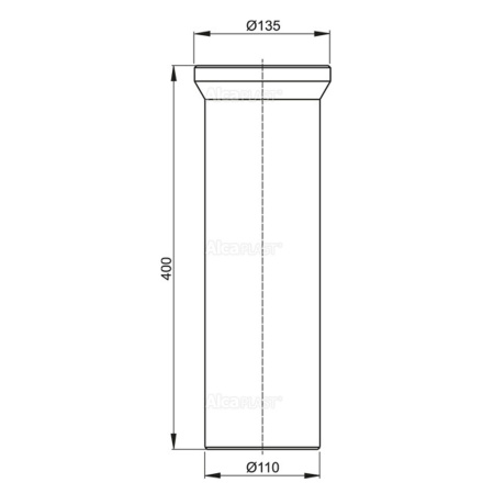 Труба фановая 110 прямая 400мм  ALCAPLAST