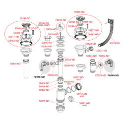Сифон 3 1/2"  ALCAPLAST нерж. с переливом