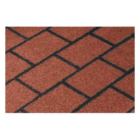 Черепица рулонная Кирпичная кладка, красная (1,0х8,0 м) 36 кг,раб.ширина 0,9 м