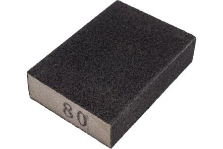 Губка абразивная прямоугольная, средняя жесткость  P80  GEPARD