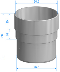 Муфта соединительная D 80мм  DOCKE STANDARD темно-коричневый