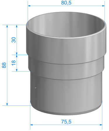 Муфта соединительная D 80мм  DOCKE STANDARD темно-коричневый