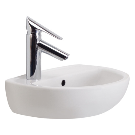 Рукомойник белый АКЦЕНТ 40 с отв.слева  COLOMBO