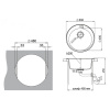 Мойка кварцевый песок накладная 500 х 200мм круглая топаз RUND  EWIGSTEIN