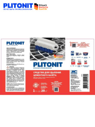 Средство для очистки от остатков  цементного налета  1,0л  PLITONIT