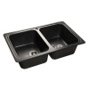 Мойка иск мрамор накладная 786 х 500 х 200мм черный STANDART  GRANFEST