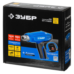 Фен строительный ЗУБР ФТ-П1800 (1800Вт,350-550л/мин,темп.80-550град)