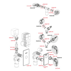 Сифон для стиральной машины под штукатурку 32 хром  ALCAPLAST