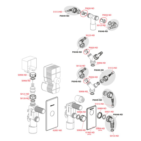 Сифон для стиральной машины под штукатурку 32 хром  ALCAPLAST