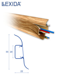 Плинтус LEXIDA 55х2200мм Белый