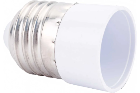 Переходник патрон Е27 на Е14 белый  GENERAL