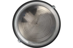 Светильник НПП 03-100-005.03 100Вт круг черный без решетки IP54  РОНДО 