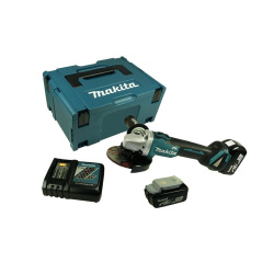 Углошлиф. маш.аккумуляторная  MAKITA  DGA 504 RME  (18В, 2акк, 4А*ч, 125мм, 2,5кг)