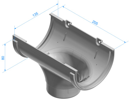 Воронка желоба D120мм  DOCKE STANDARD темно-коричневый