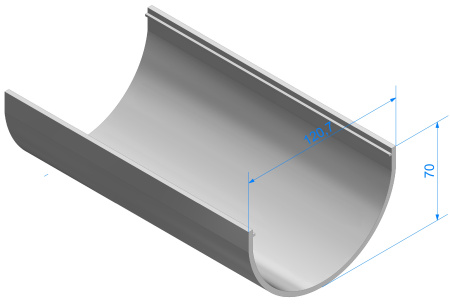 Желоб водосточный  D120мм  DOCKE STANDARD 3 м темно-коричневый